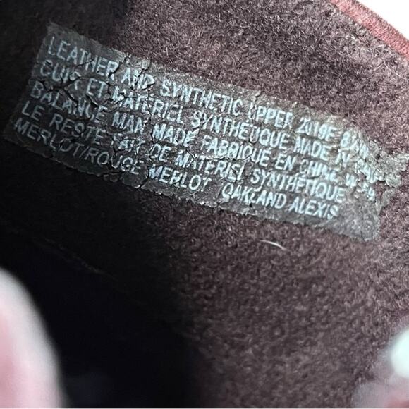 EARTH ORIGINS Oakland Alexis Burgundy Leather Ankle Boots Women’s Size‎ 8.5 - Picture 8 of 9